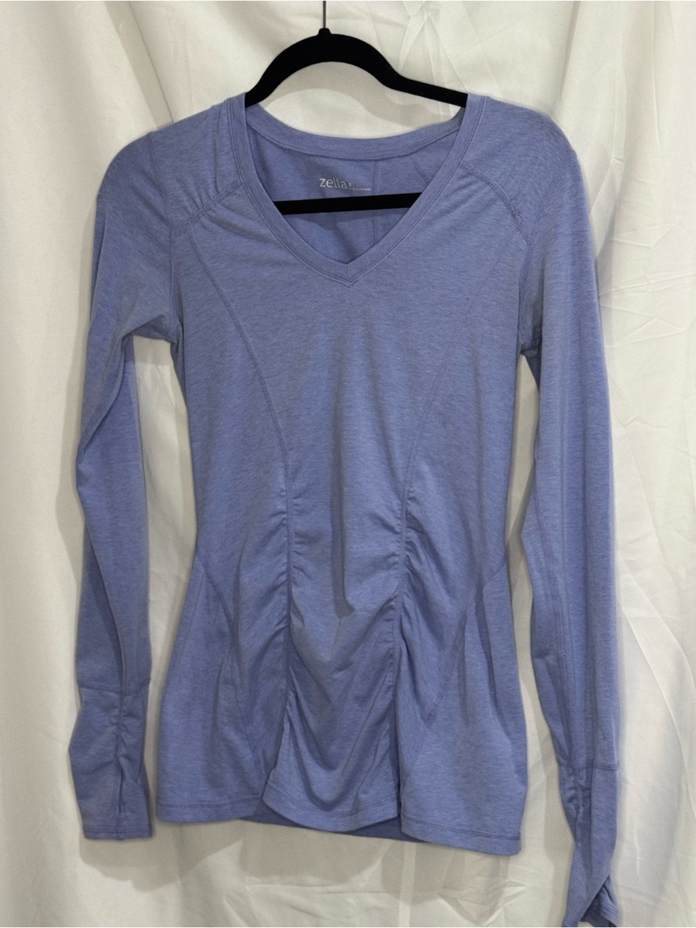 Zella Lavender V-Neck Long Sleeve Top